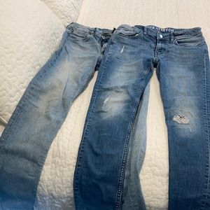 Two pairs of soft and stretchy H&M jeans